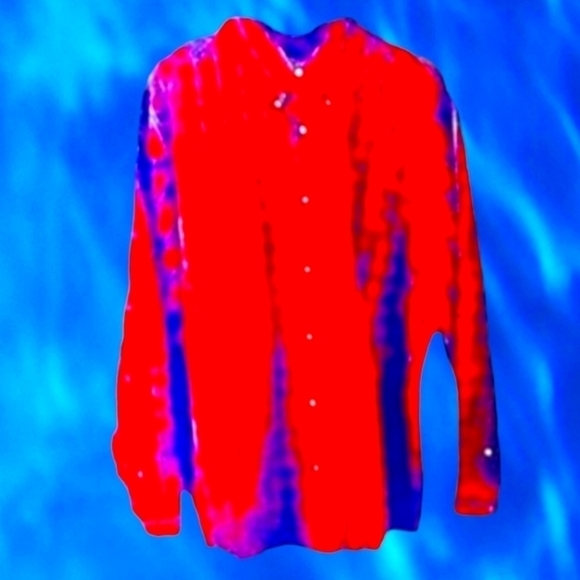 Basic Additions XL Men Tartan Plaid Red Black Gold L/s Button Down Shirt - Picture 2 of 4